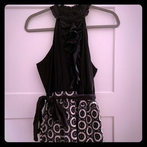 Boutique black patterned dress